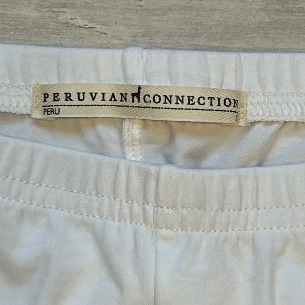 Peruvian Connection white base layer leggings size small